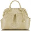 Brahmin beige croc bag